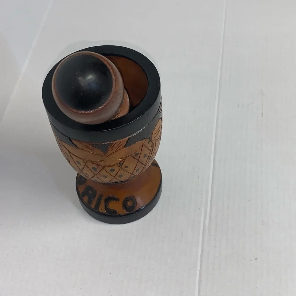 Hand Carved Pineapple Mortar and Pestle 6.5